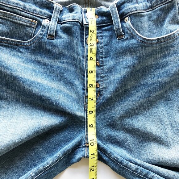 MADEWELL Slim Straight Jeans Distressed Button Front Wellmoor Womens 30 Tall - Picture 10 of 12